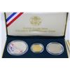 Image 2 : 1992 USA PROOF 50C/ $5 CASED COLUMBUS SILVER AND GOLD COIN SET; 50C IS COPPER NICKEL