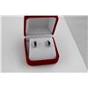 Image 2 : NEW OVAL SAPPHIRE AND DIAMOND STUD EARRINGS, 1.20CT, INCLUDES $300 CERTIFICATE