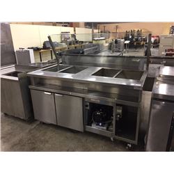 SUPREME STAINLESS STEEL MOBILE REFRIGERATED PREP STATION