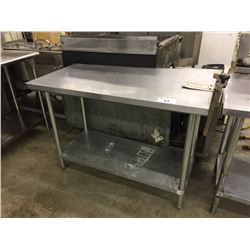 STAINLESS STEEL PREP TABLE WITH CAN OPENER