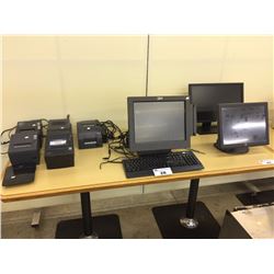 POS SYSTEM: 3 MONITORS, 5 THERMAL PRINTERS