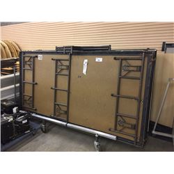 LOT OF (8) - 8 X 4 FT FOLDING CONNECTABLE STAGES ON CART