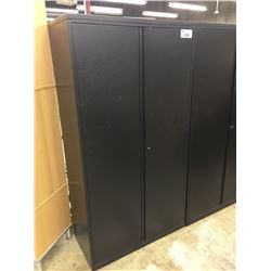 HERMAN MILLER MERIDIAN 6' TALL BLACK 2 DOOR STORAGE CABINET