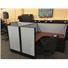 Image 2 : GLOBAL BOULEVARD CHERRY & GREY 6 X 12' 2 PERSON WORKSTATION