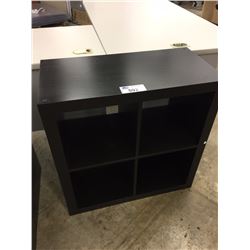 BLACK 4 COMPARTMENT BOOKCASE