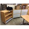 Image 2 : LOT OF 8 MAPLE UTILITY TABLES & 4 LEGAL 4' PERSONAL FILE CABINETS