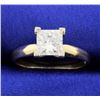 Image 1 : 1.26 carat Princess cut solitaire