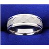 Image 1 : Platinum Engraved Pattern Band