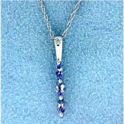 Tanzanite & Diamond pendant with chain