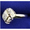 Image 2 : Vintage 14K Diamond White Gold Ring