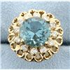 Image 1 : 5 ct. Aquamarine & Diamond Ring