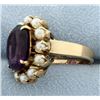 Image 2 : Vintage Amethyst & Seed Pearl Ring