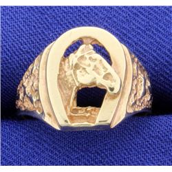 Horse in Horseshoe Ring