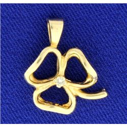 Three Leaf Clover Diamond Pendant