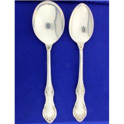 7 International Sterling Silver "Wild Rose" Pattern Spoons