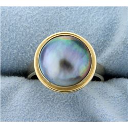 14K Silver Pearl Ring