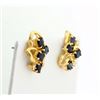 Image 2 : 2ct Total Weight Sapphire and Diamond Earrings