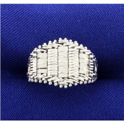 Woven 14K White Gold Ring