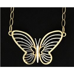 17 Inch Italian Made Butterfly Necklace