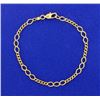 Image 1 : Italian Made 18K Figaro Bracelet