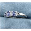 Image 2 : Sterling silver Ring with Lab Tanzanite