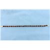 Image 2 : Garnet Bracelet with 10 carats of Gems in a Line