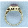 Image 2 : Vintage Ring with Synthetic Ruby