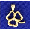 Image 1 : Three Leaf Clover Diamond Pendant