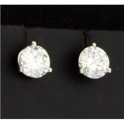 1 ct TW Diamond Stud Earrings in Platinum