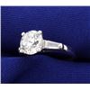 Image 2 : GIA Certified 2 1/2 ct TW Vintage Diamond Ring in Platinum