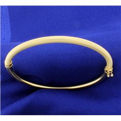 18K Yellow Gold Italian Bangle Bracelet
