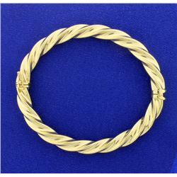 18K Spiral Bangle Bracelet