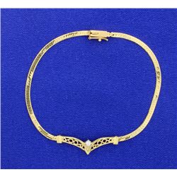 Diamond Herringbone Bracelet