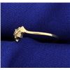 Image 2 : 10K Yellow Gold Diamond Flower ring
