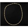 Image 2 : 19 Inch Italian Made Rose, White, and Yellow Figaro Chain