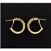 Image 2 : 14K Yellow Gold Hoop Earrings
