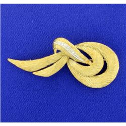 Antique 18K Diamond Pin