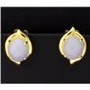 Image 1 : 18k 6ct TW Moonstone Clip-On Earrings