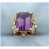 Image 1 : Vintage Amethyst 18K Ring in Rose and Yellow Gold