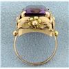 Image 3 : Vintage Amethyst 18K Ring in Rose and Yellow Gold