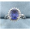 Image 1 : Sterling silver Ring with Lab Tanzanite