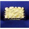 Image 1 : Men's Gold Nugget Style Ring