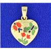 Image 1 : Enameled Heart Pendant