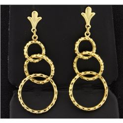 Triple Loop dangle Earrings