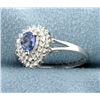 Image 2 : Diamond & Tanzanite 10k White Gold Ring