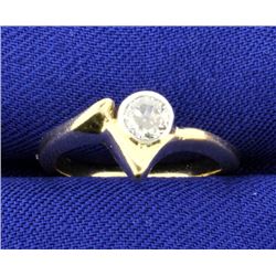 1/4 Carat Diamond 14k Yellow Gold Ring