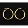 Image 1 : 14k Plain Finish Hoop Earrings