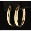 Image 2 : 14k Plain Finish Hoop Earrings