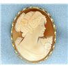 Image 1 : Vintage 14k Yellow Gold Cameo Pin