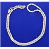 Image 1 : 19 Inch White Gold Rope Chain
